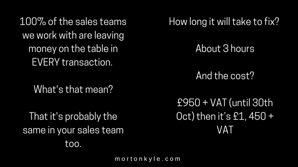 Maximise average order values | Increase sales revenue, margin and pipeline value without increasing headcount or marketing budget